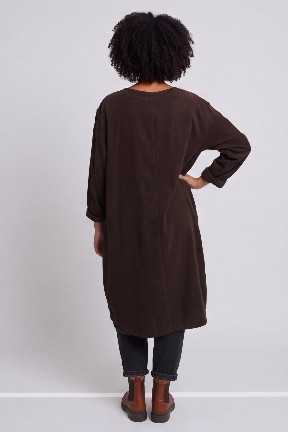 Laurie Needlecord Dress Cocoa – image 4 of 6