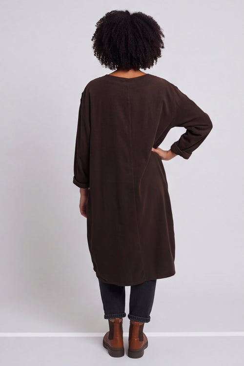 Laurie Needlecord Dress Cocoa – image 4 of 6