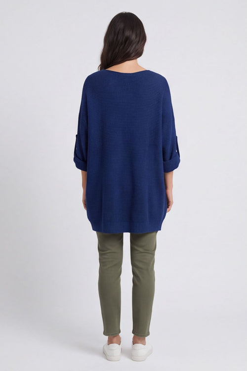 Katya Knitted Jumper Navy – image 3 of 5