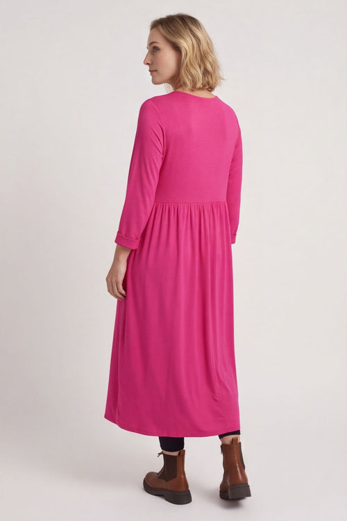 Kylie Long Sleeve Dress Fuchsia – image 3 of 5