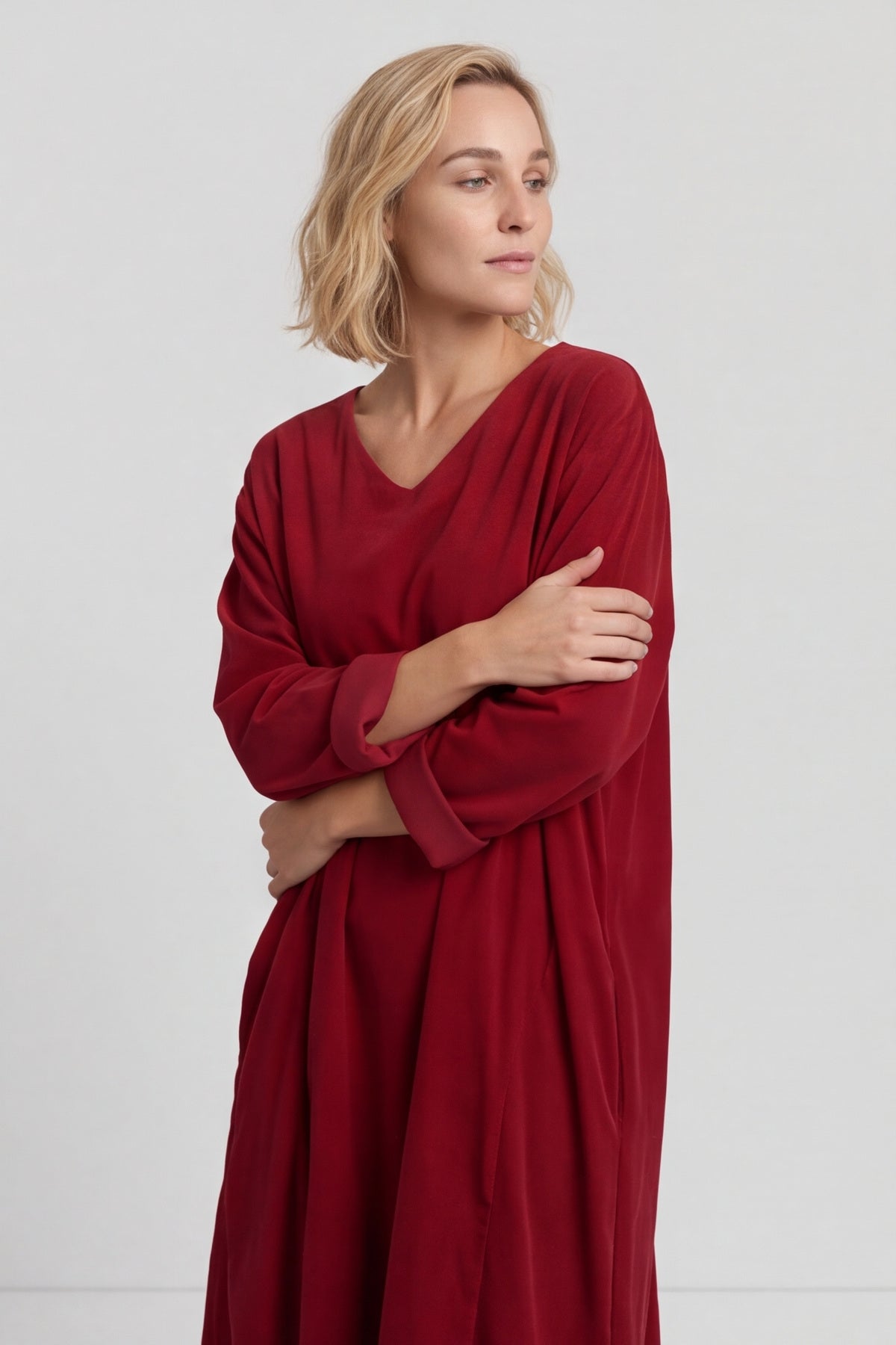 Cerys Cord Pocket Dress Wine – image 4 of 6