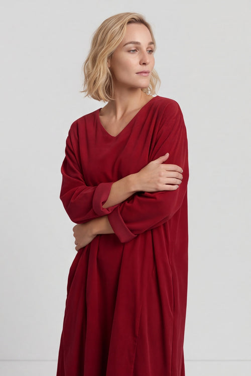 Cerys Cord Pocket Dress Wine – image 4 of 6