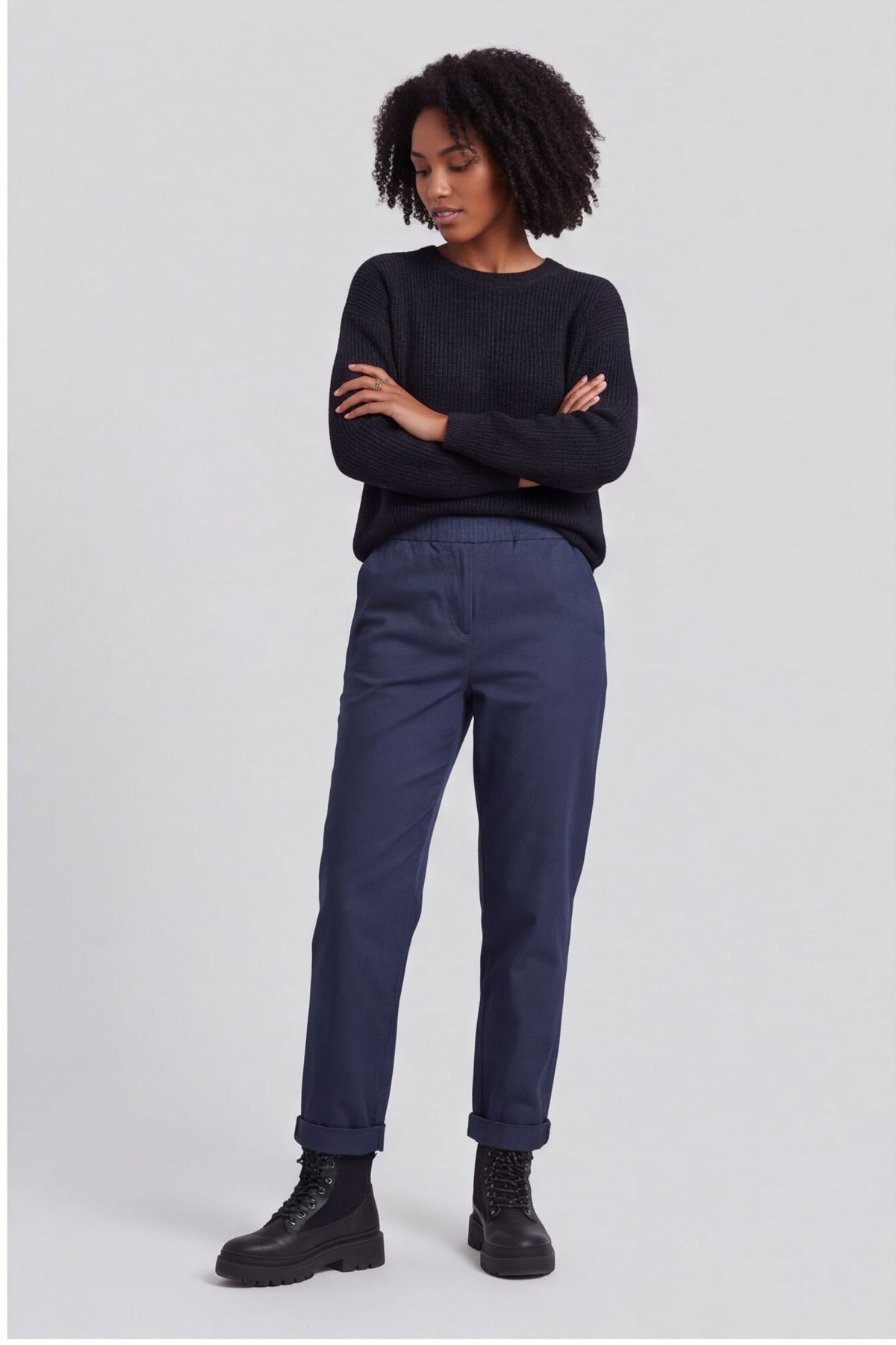 Rosaria Relaxed Turn-Up Trousers – image 3 of 5