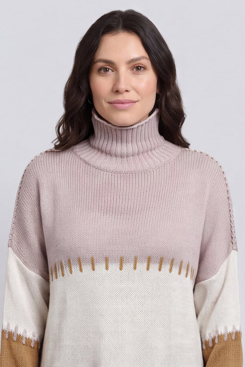 Doris Polo Knitted Jumper Mocha – image 4 of 6