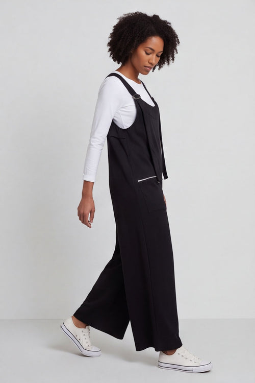 Kinley Pocket Cotton Jumpsuit Black – image 4 of 6