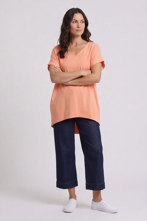 Porthcurno Tie Back Cotton Top Orange – image 4 of 5