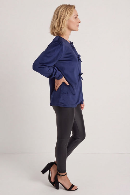 Rhona Bow Front Top Navy – image 3 of 5