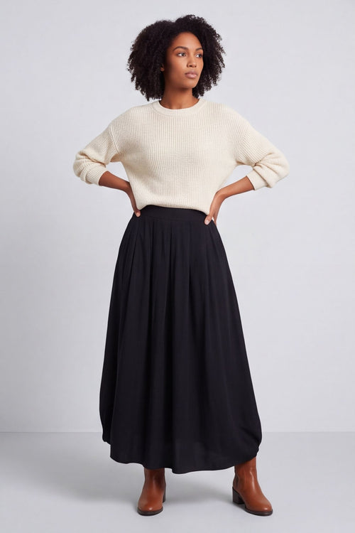 Wilfreda Puffball Cotton Skirt Black – image 4 of 6