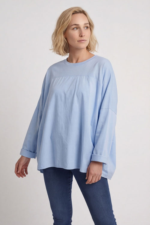 Dianne Cotton Top Light Blue – image 4 of 6