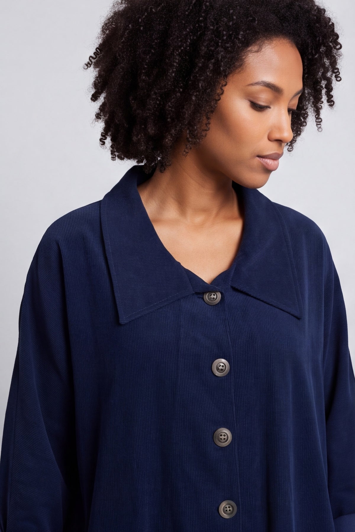Amina Needlecord Dress Navy – image 4 of 6
