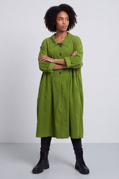 Amina Needlecord Dress Olive – image 4 of 6