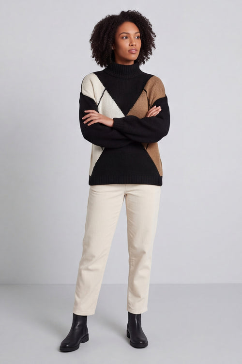 Rodina Argyle Knitted Jumper Black – image 4 of 6
