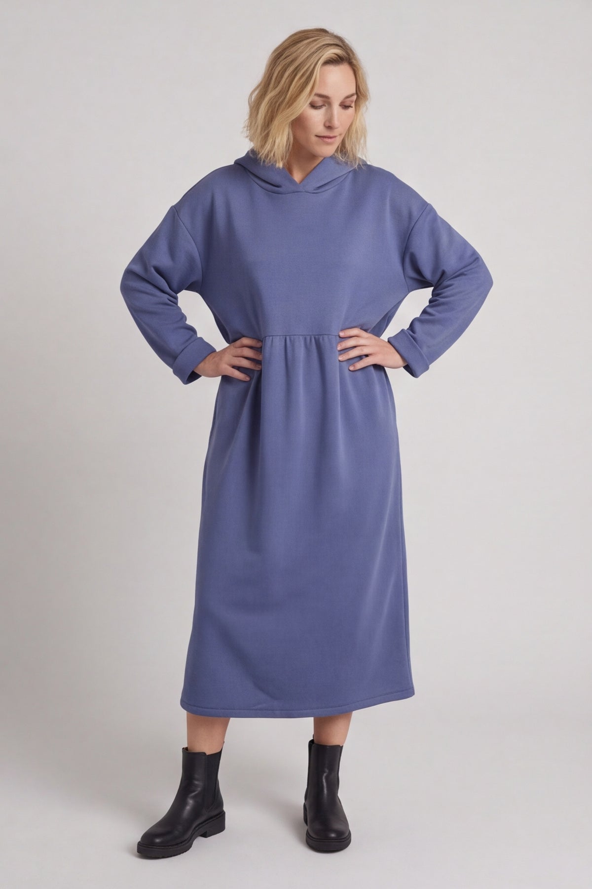 Saskia Hooded Dress Blue – image 4 of 5