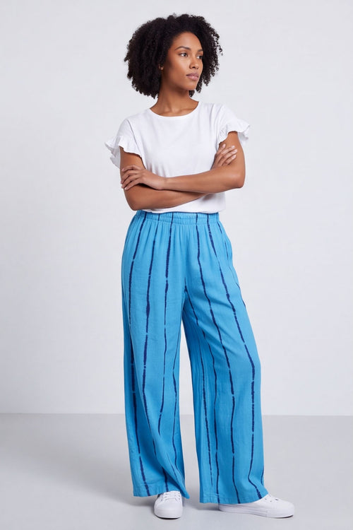 Chelle Stripe Linen Trousers Kingfisher – image 4 of 6