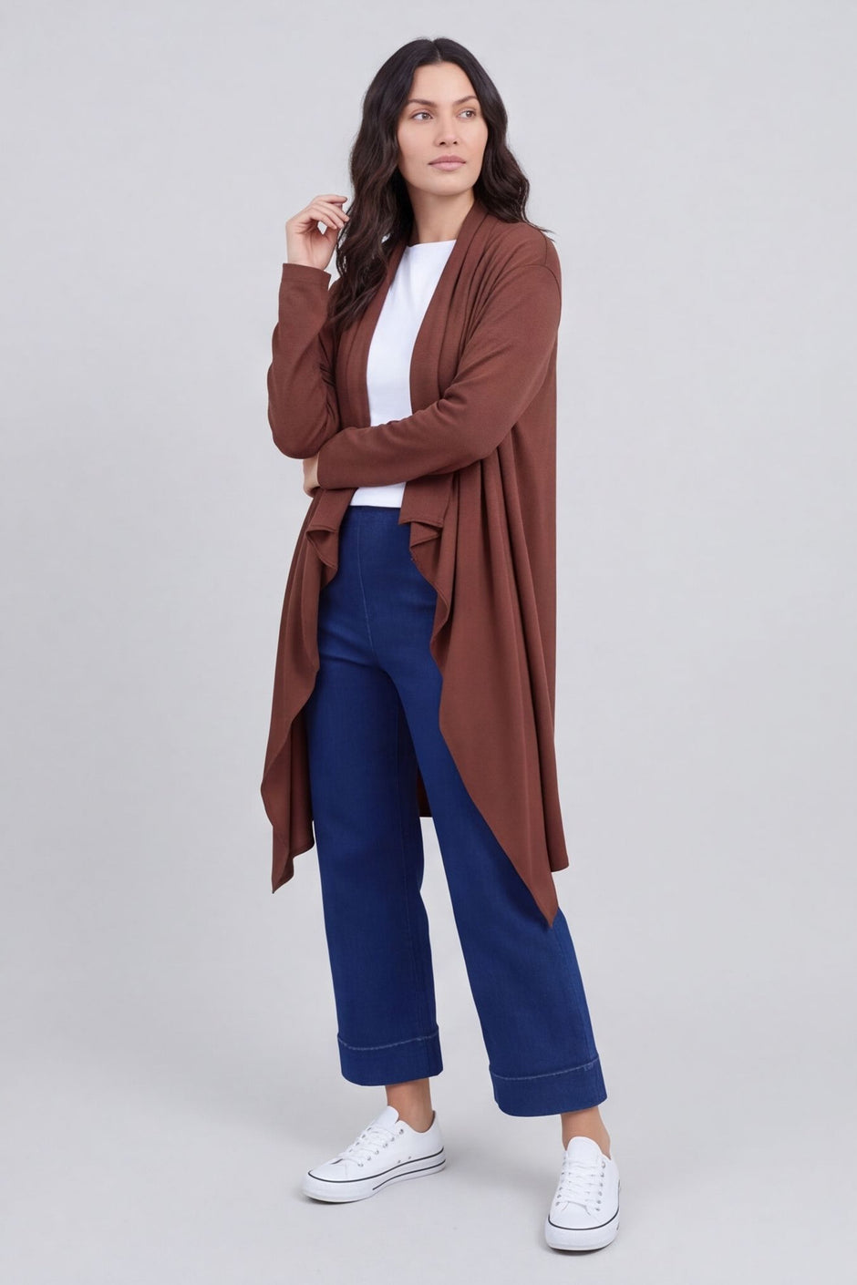 Regan Waterfall Cardigan Nutmeg – image 4 of 6