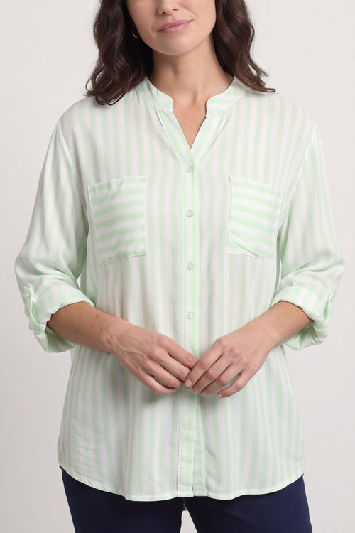 Jaynie Gingham Tie Front Shirt Green – image 4 of 6