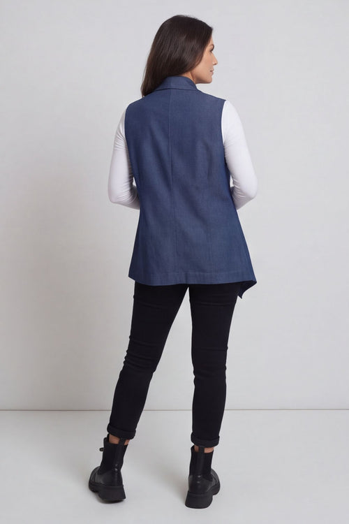 Venera Denim Waistcoat Dark Denim – image 4 of 5