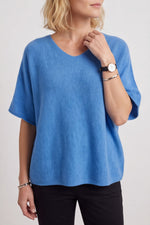 Colletta Short Sleeve Jumper Cornflower Blue - Colletta Short Sleeve Jumper – image 1 of 3