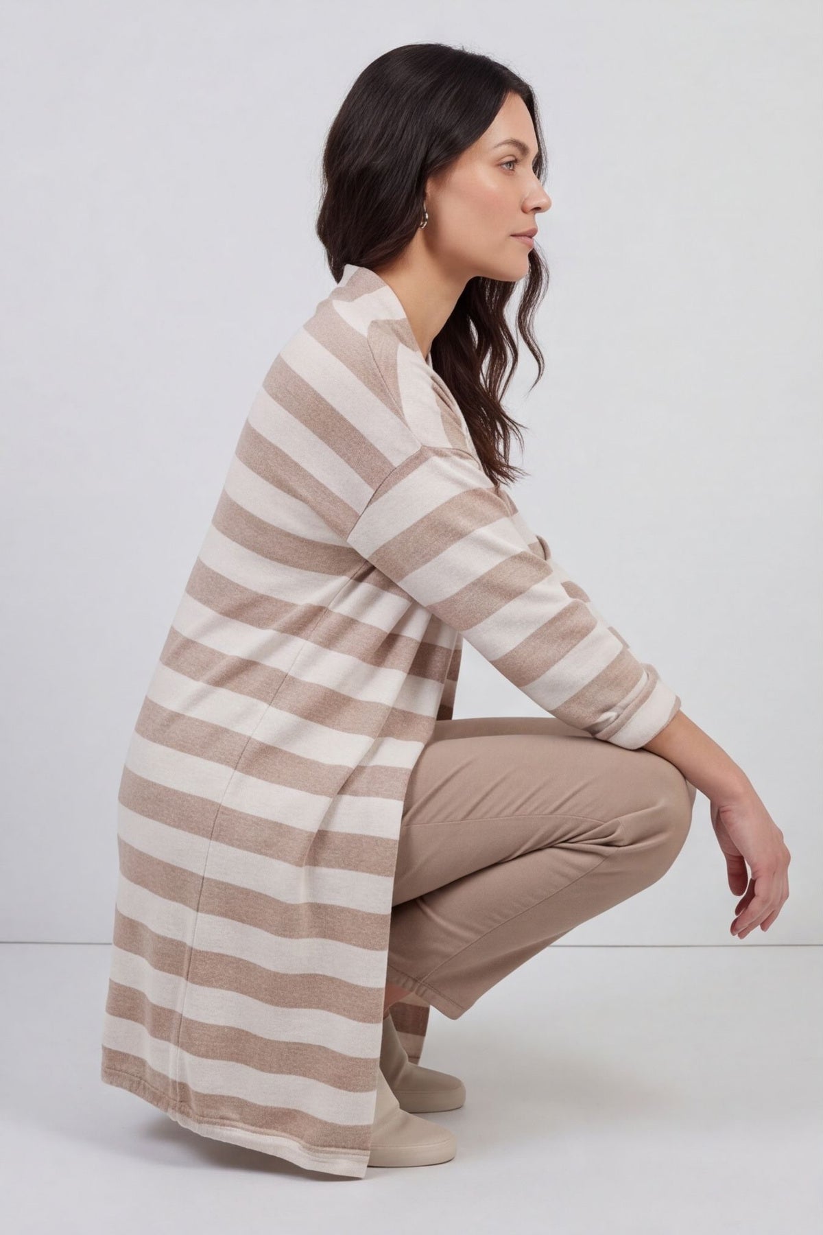 Lizzie Stripped Longline Cardigan – image 4 of 6