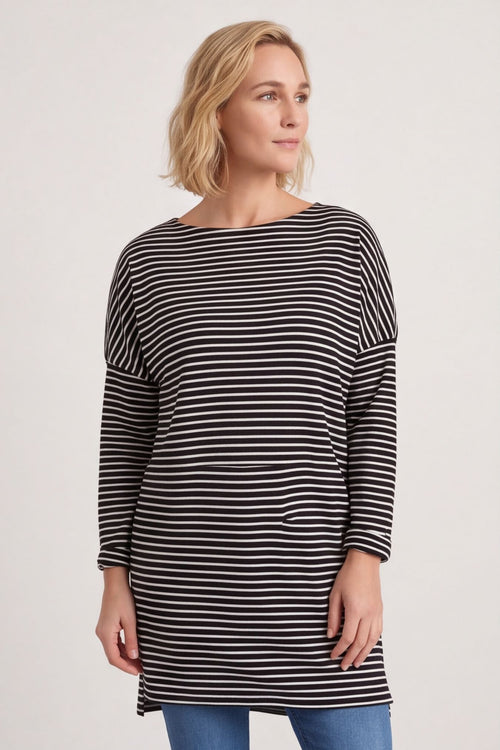 Nessie Stripe Cord Top Black – image 3 of 4