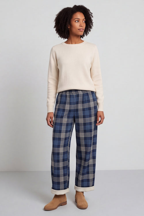 Kirri Check Trousers Navy – image 4 of 6