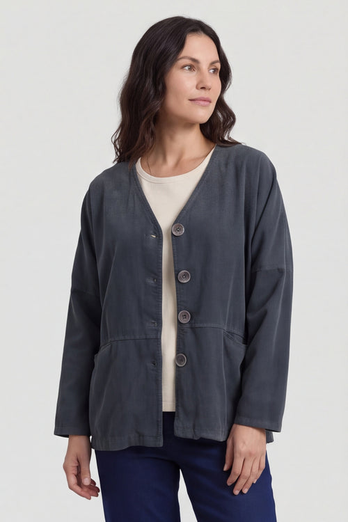 Kristen Needlecord Jacket Mid Grey – image 2 of 4