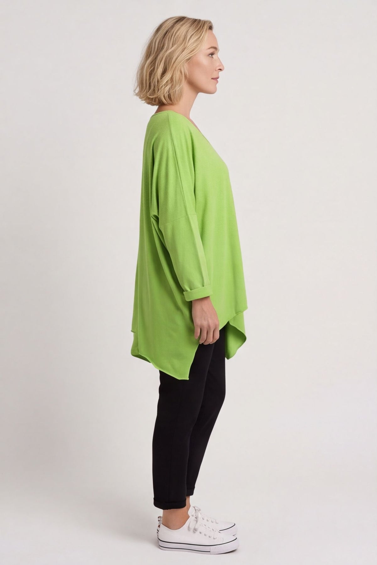 Jodie Dip Side Cotton Top Lime – image 4 of 6