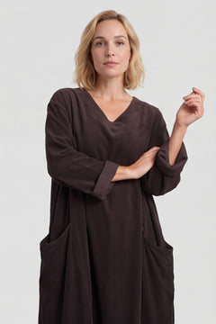 Cerys Cord Pocket Dress Cocoa – image 4 of 6
