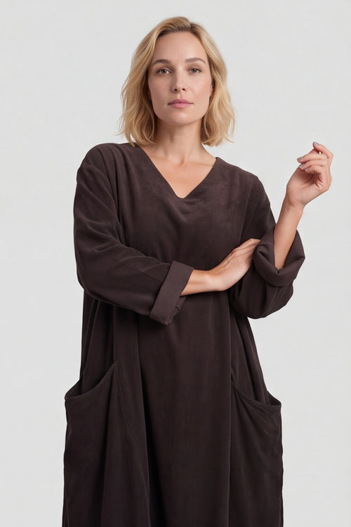 Cerys Cord Pocket Dress Cocoa – image 4 of 6