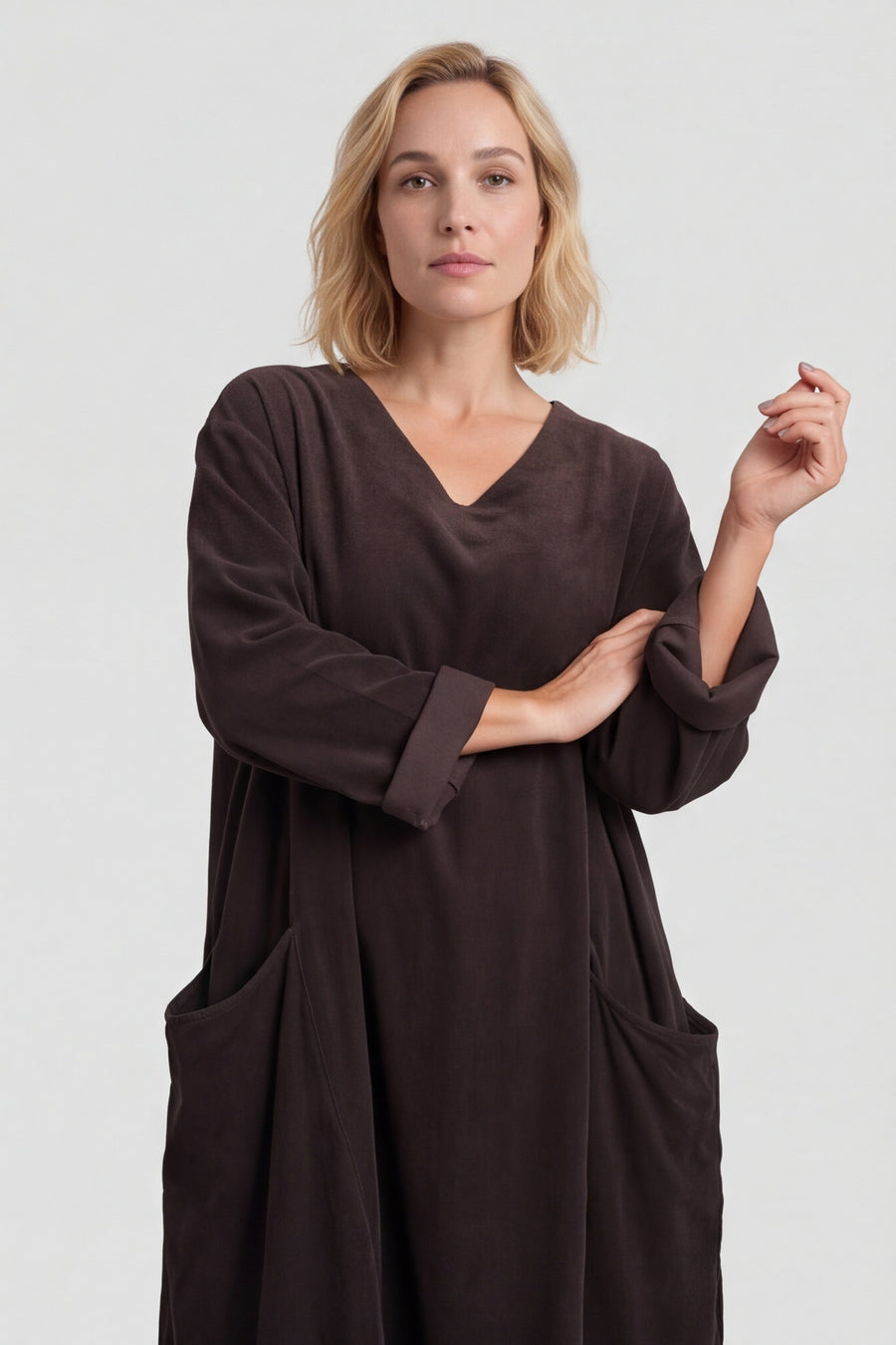 Cerys Cord Pocket Dress Cocoa – image 4 of 6