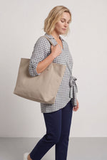 Shyla Gingham Wrap Cotton Top Mid Grey Mid Grey - Shyla Gingham Wrap Cotton Top Mid Grey – image 4 of 6