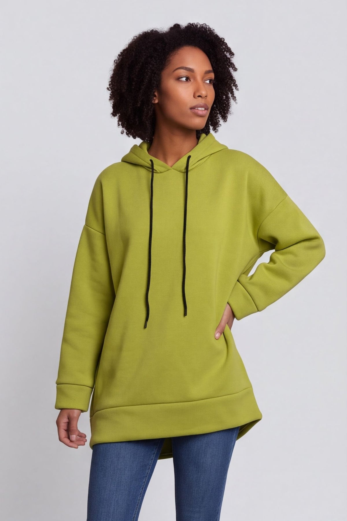 Jaylen Hooded Cotton Top Lime – image 4 of 6