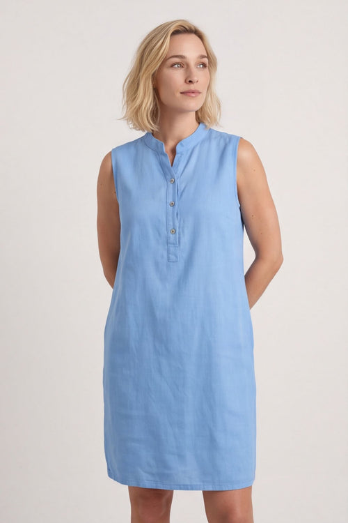 Ariyah Sleeveless Linen Tunic Powder Blue – image 4 of 5