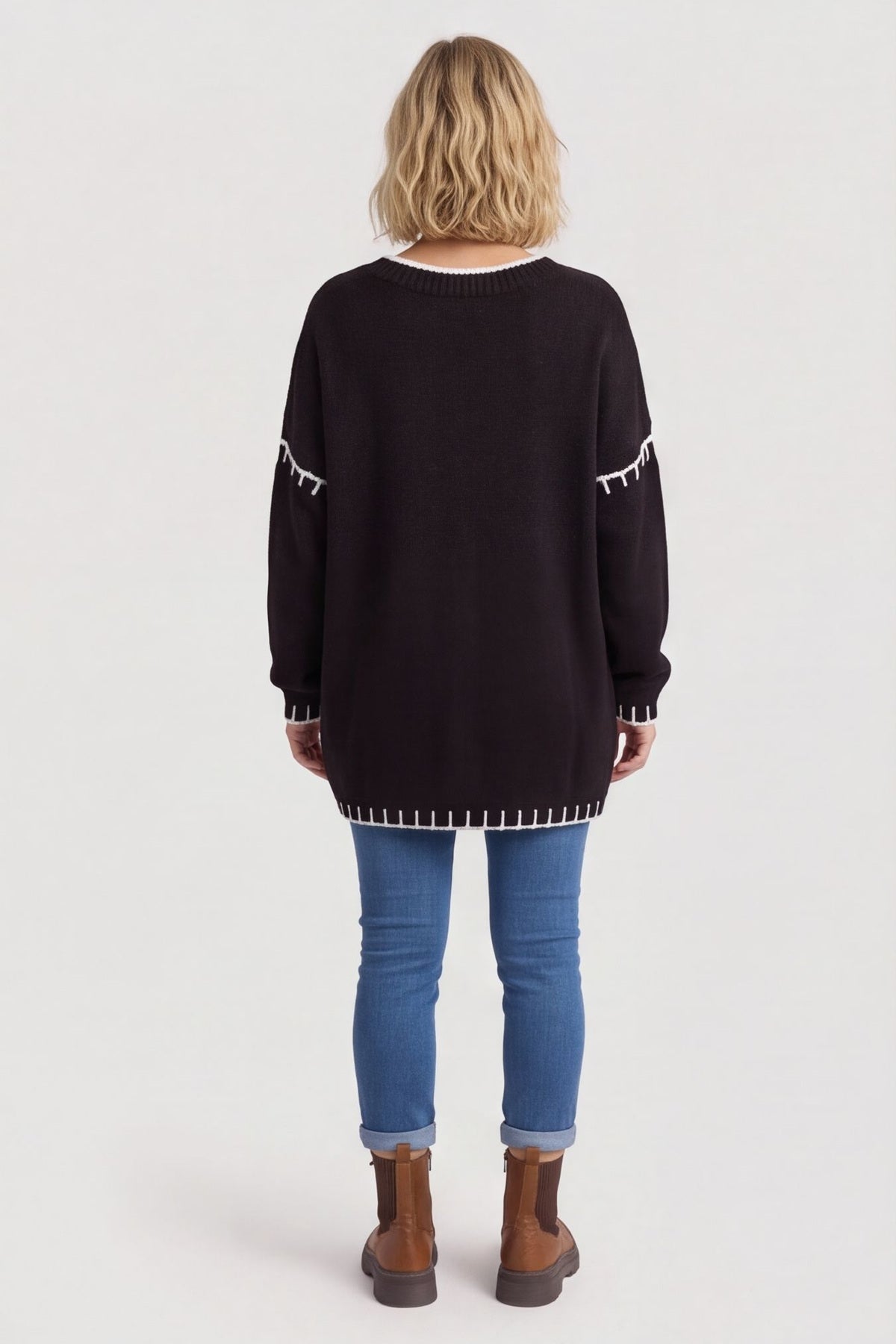 Emma Knitted Jumper Black – image 4 of 6