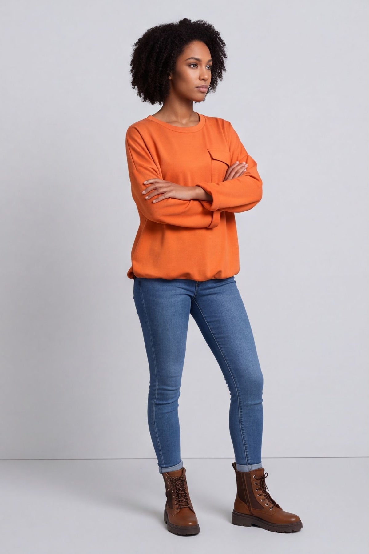 Tania Pocket Top Burnt Orange – image 4 of 6