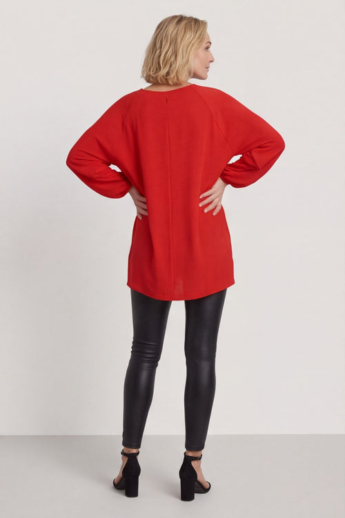 Salina Long Sleeve Top Red – image 4 of 5