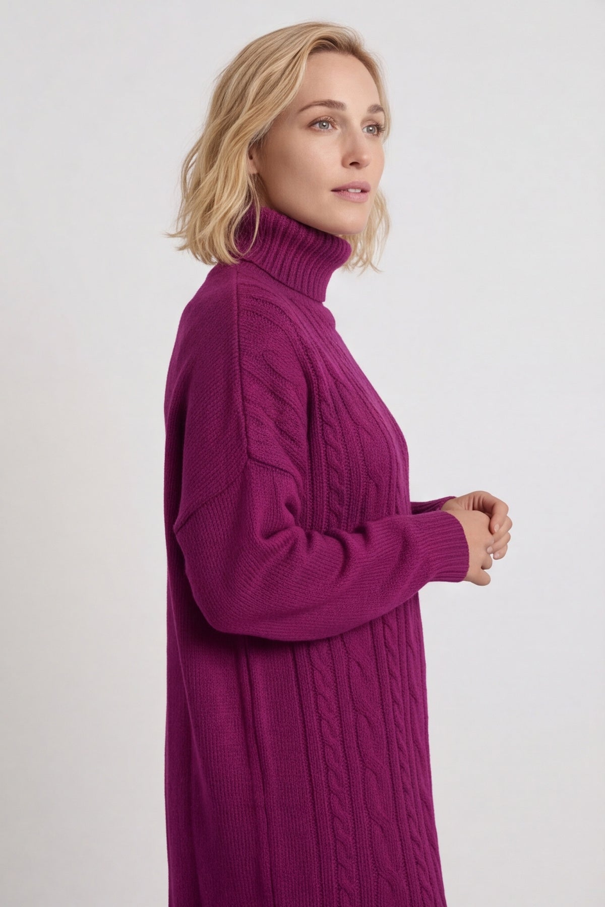 Moira Polo Knitted Jumper Berry – image 4 of 6