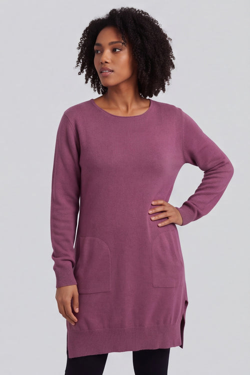 Elisa Pocket Knitted Tunic Grape – image 4 of 6
