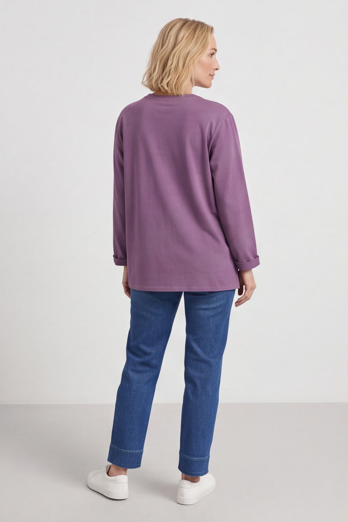 Barbara Pocket Cotton Top Purple – image 4 of 6