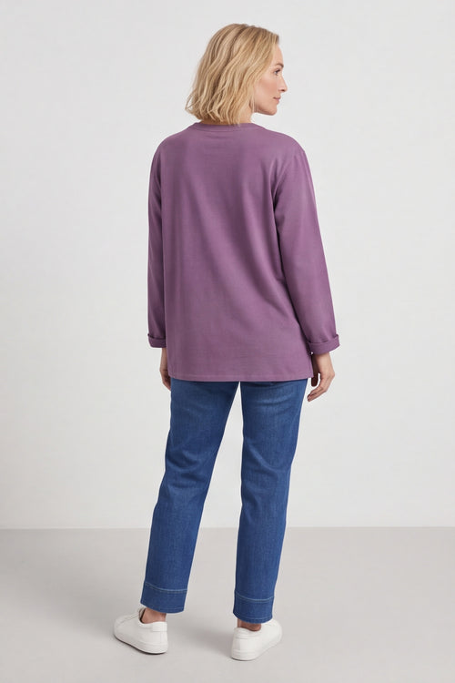Barbara Pocket Cotton Top Purple – image 4 of 6