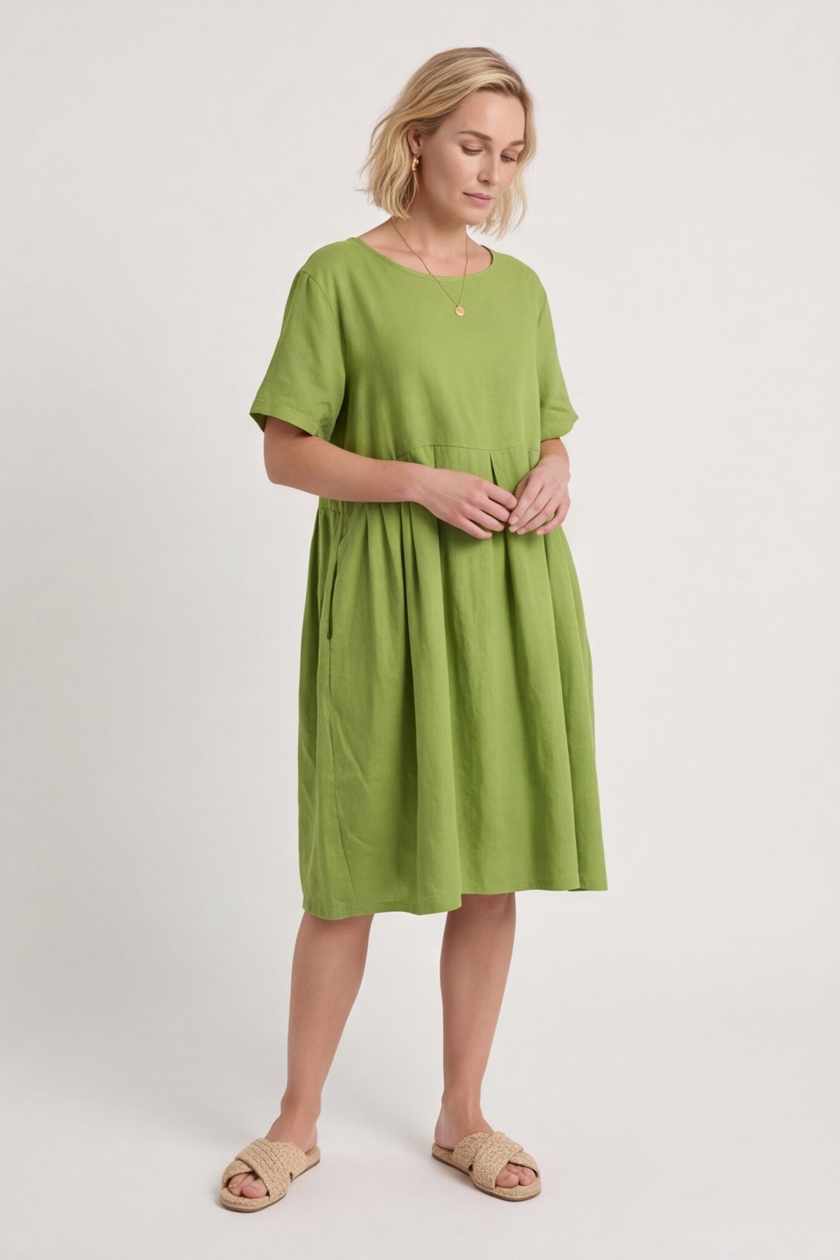 Zouch Linen Cap Sleeve Dress – image 4 of 6