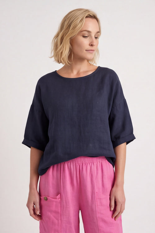 Clarisse Button Pocket Linen Trouser – image 4 of 6