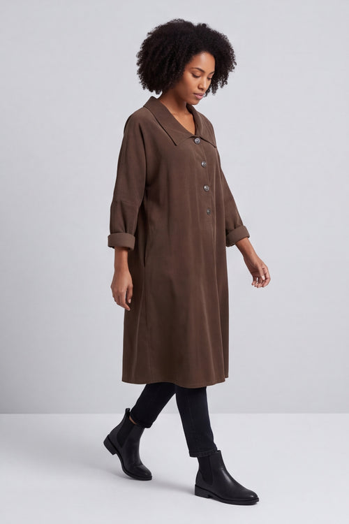 Amina Needlecord Dress Cocoa – image 4 of 6