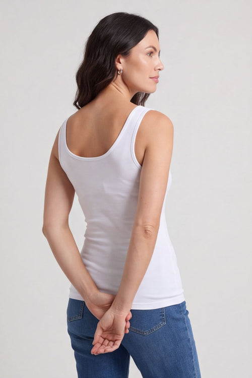 Only Basic Long Tank Top White – image 3 of 5
