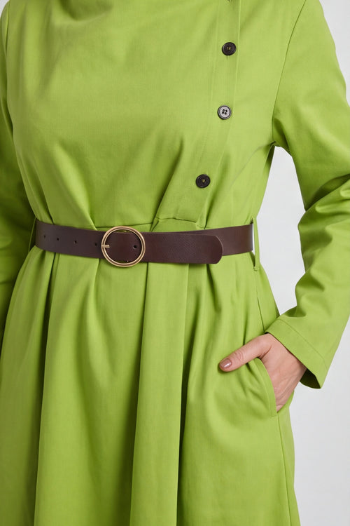 Eudora Belted Dress Green – image 4 of 6