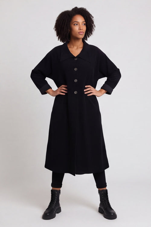 Amina Needlecord Dress Black – image 4 of 6