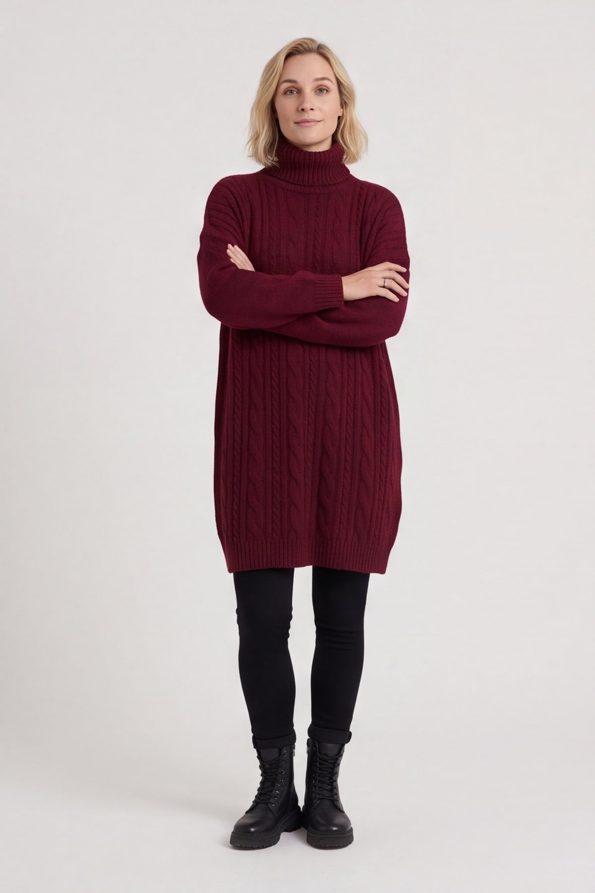 Moira Polo Knitted Jumper Wine – image 4 of 6