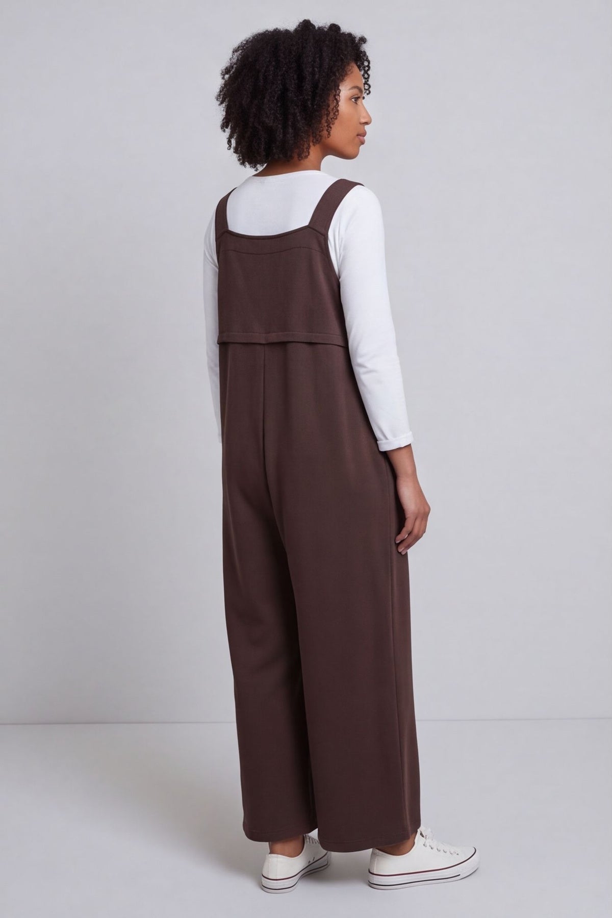 Kinley Pocket Cotton Jumpsuit Cocoa – image 3 of 5