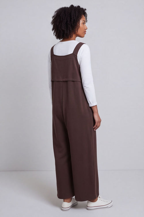 Kinley Pocket Cotton Jumpsuit Cocoa – image 3 of 5