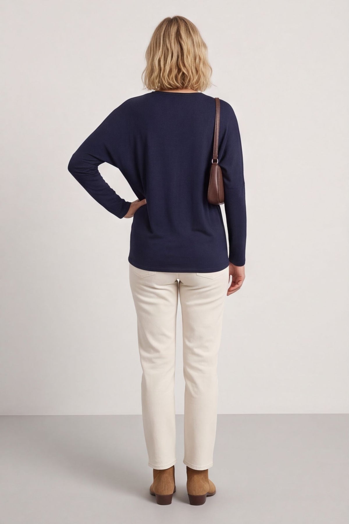 Blythe Button Detail Top Navy – image 4 of 6